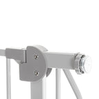 Poartă de siguranță Lionelo Truus Slim LED Gri – detaliu balamale și prindere