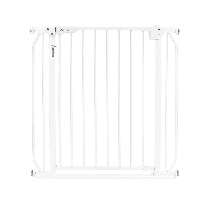 Poartă de siguranță Lionelo Truus Slim LED Alb – poartă de siguranță frontală