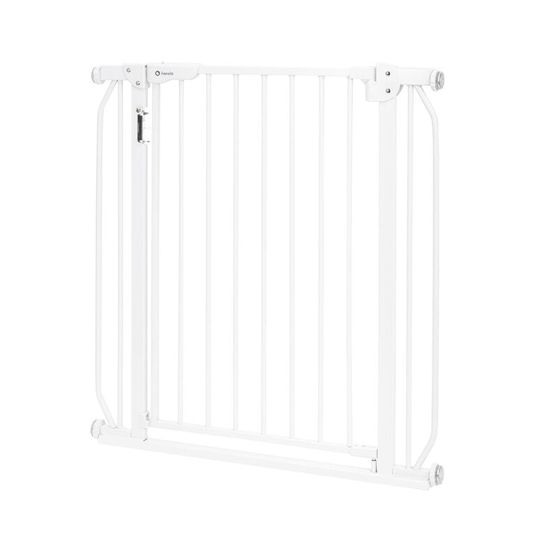 Poartă de siguranță Lionelo Truus Slim LED Alb – poartă deschisă