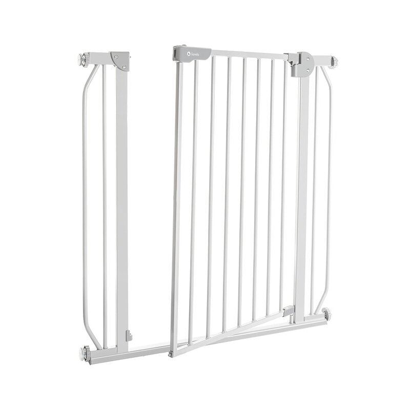 Poartă de siguranță Lionelo Truus Slim Gri – poartă văzută lateral