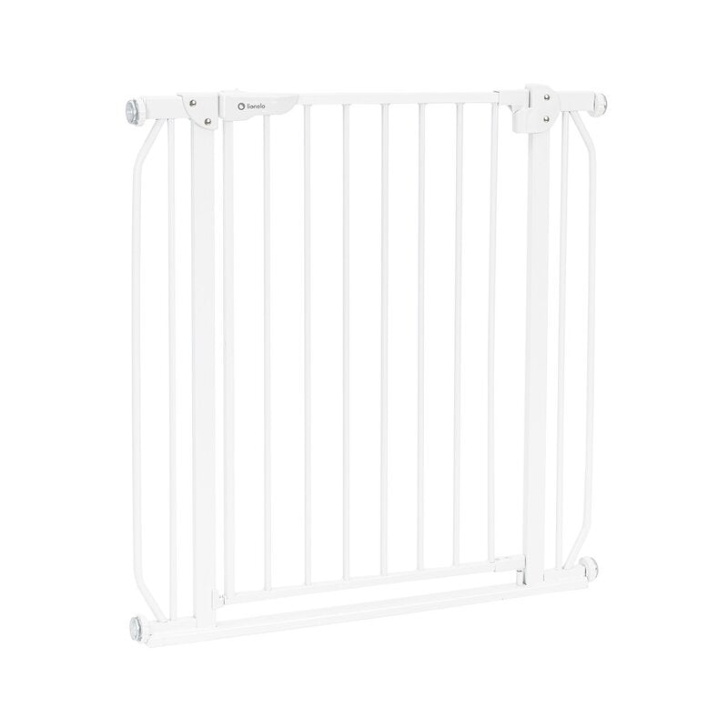 Poartă de siguranță Lionelo Truus Slim Alb – poartă văzută lateral