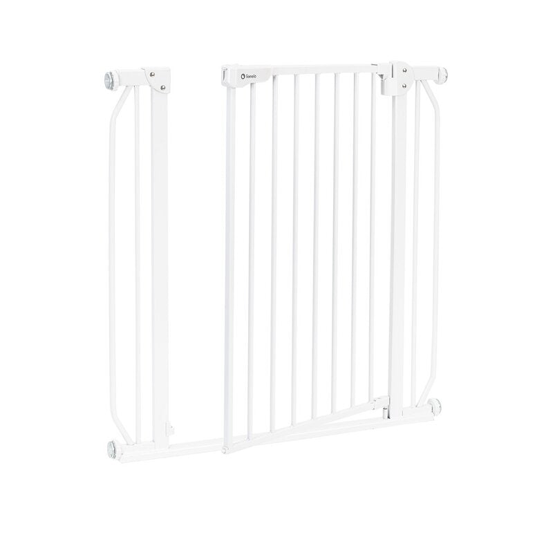 Poartă de siguranță Lionelo Truus Slim Alb – poartă deschisă