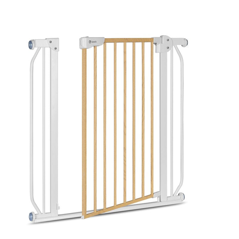 Poarta de siguranta, Lionelo, Truus Slim, Prin presiune, 105 cm, Conform cu standardul europeane de securitate EN1930, Gri Natur