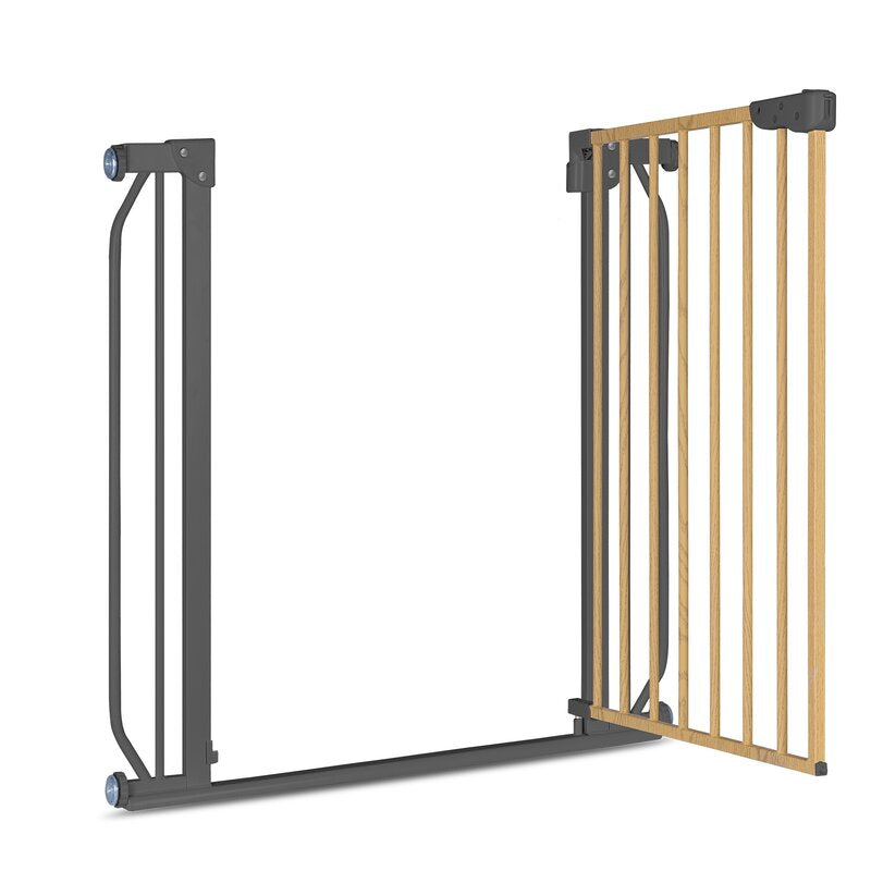 Poarta de siguranta, Lionelo, Truus Slim, Prin presiune, 105 cm, Conform cu standardul europeane de securitate EN1930, Gri Natur