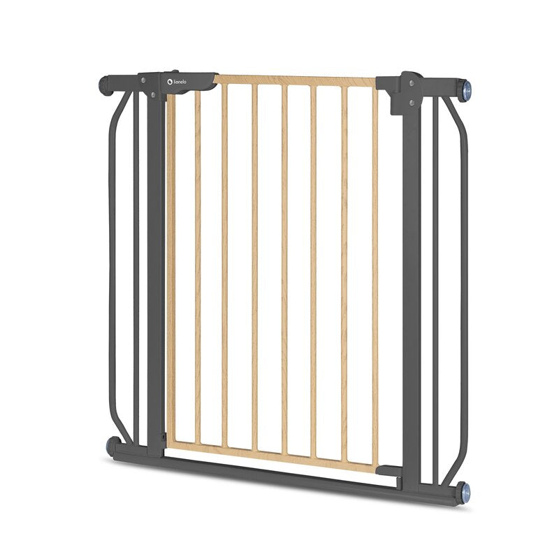 Poarta de siguranta, Lionelo, Truus Slim, Prin presiune, 105 cm, Conform cu standardul europeane de securitate EN1930, Gri Natur