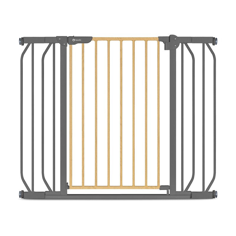 Poarta de siguranta, Lionelo, Truus Slim, Prin presiune, 105 cm, Conform cu standardul europeane de securitate EN1930, Gri Natur