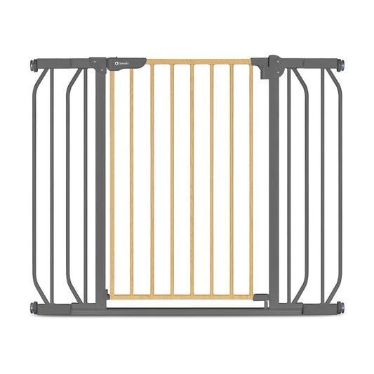 Poarta de siguranta, Lionelo, Truus Slim, Prin presiune, 105 cm, Conform cu standardul europeane de securitate EN1930, Gri Natur