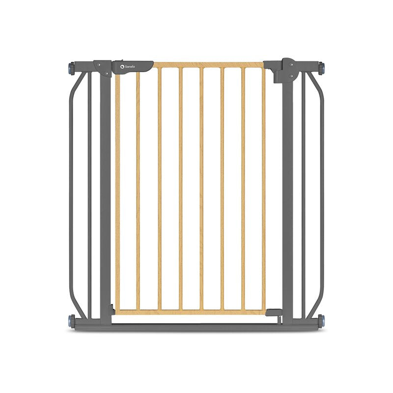 Poarta de siguranta, Lionelo, Truus Slim, Prin presiune, 105 cm, Conform cu standardul europeane de securitate EN1930, Gri Natur