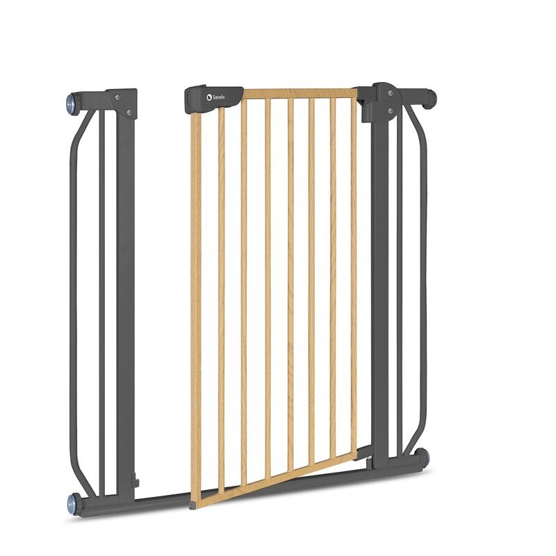 Poarta de siguranta, Lionelo, Truus Slim, Prin presiune, 105 cm, Conform cu standardul europeane de securitate EN1930, Gri Natur