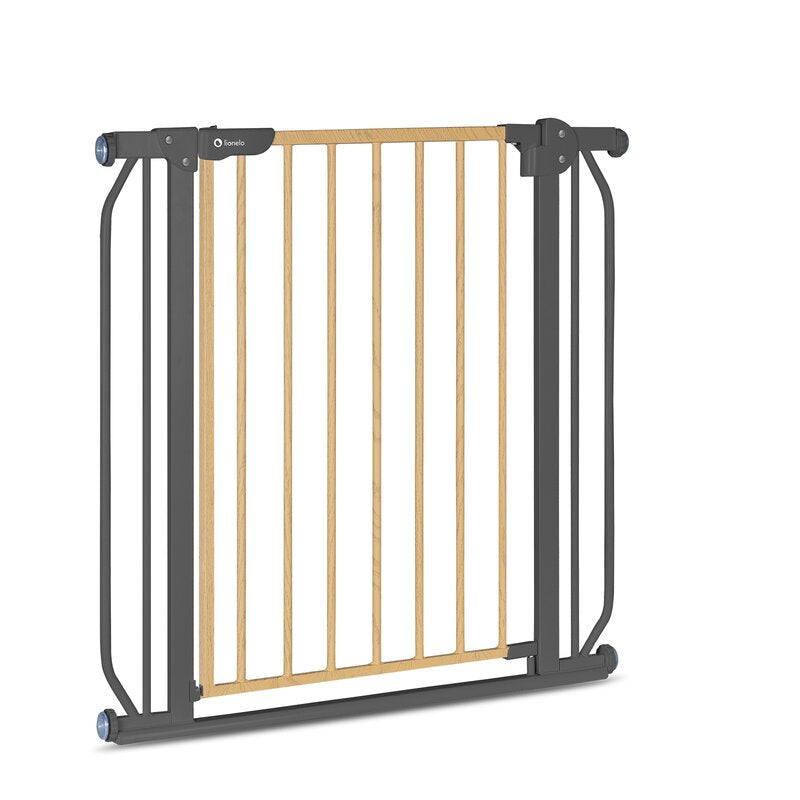 Poarta de siguranta, Lionelo, Truus Slim, Prin presiune, 105 cm, Conform cu standardul europeane de securitate EN1930, Gri Natur