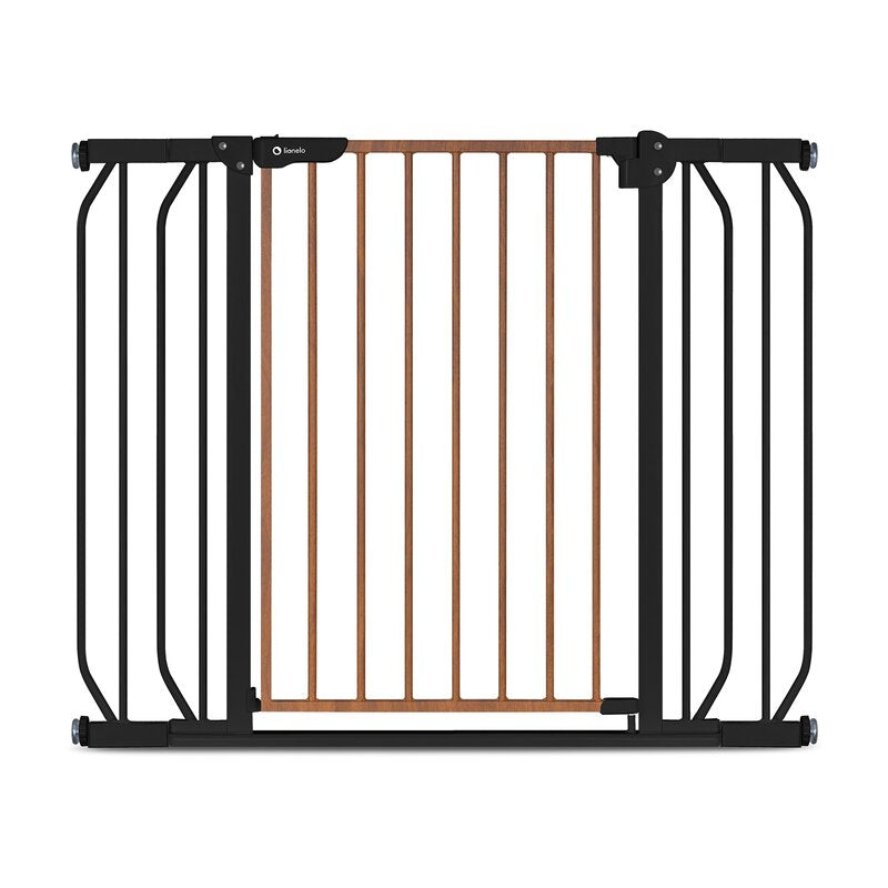 Poarta de siguranta, Lionelo, Truus Slim, Prin presiune, 105 cm, Conform cu standardul europeane de securitate EN1930, Negru Natur