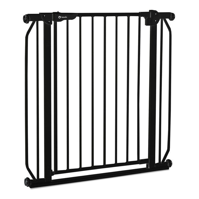 Poarta de siguranta, Lionelo, Truus Slim, Prin presiune, 105 cm, Conform cu standardul europeane de securitate EN1930, Negru Onyx