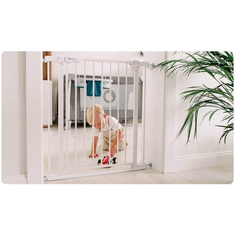 Poarta de siguranta, Lionelo, Truus Slim, Prin presiune, 105 cm, Conform cu standardul europeane de securitate EN1930, Negru Onyx