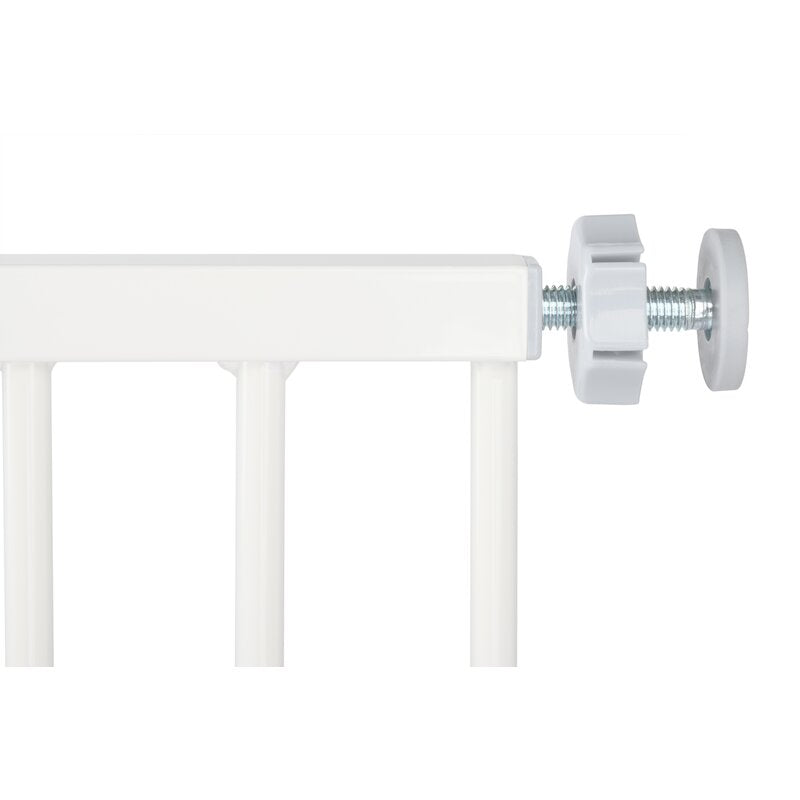 Poarta siguranta, Qmini, Thor, 74 - 109.4 cm, Inchidere automata, Sistem dublu de blocare, Otel, Garantie 5 ani, ASTM1004 si EN1930-2011, Alb