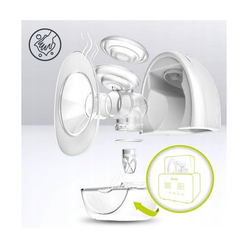 Pompă de Sân Lionelo Fidi Free Hands-Free 5 Funcții Masaj 150ml Portabilă