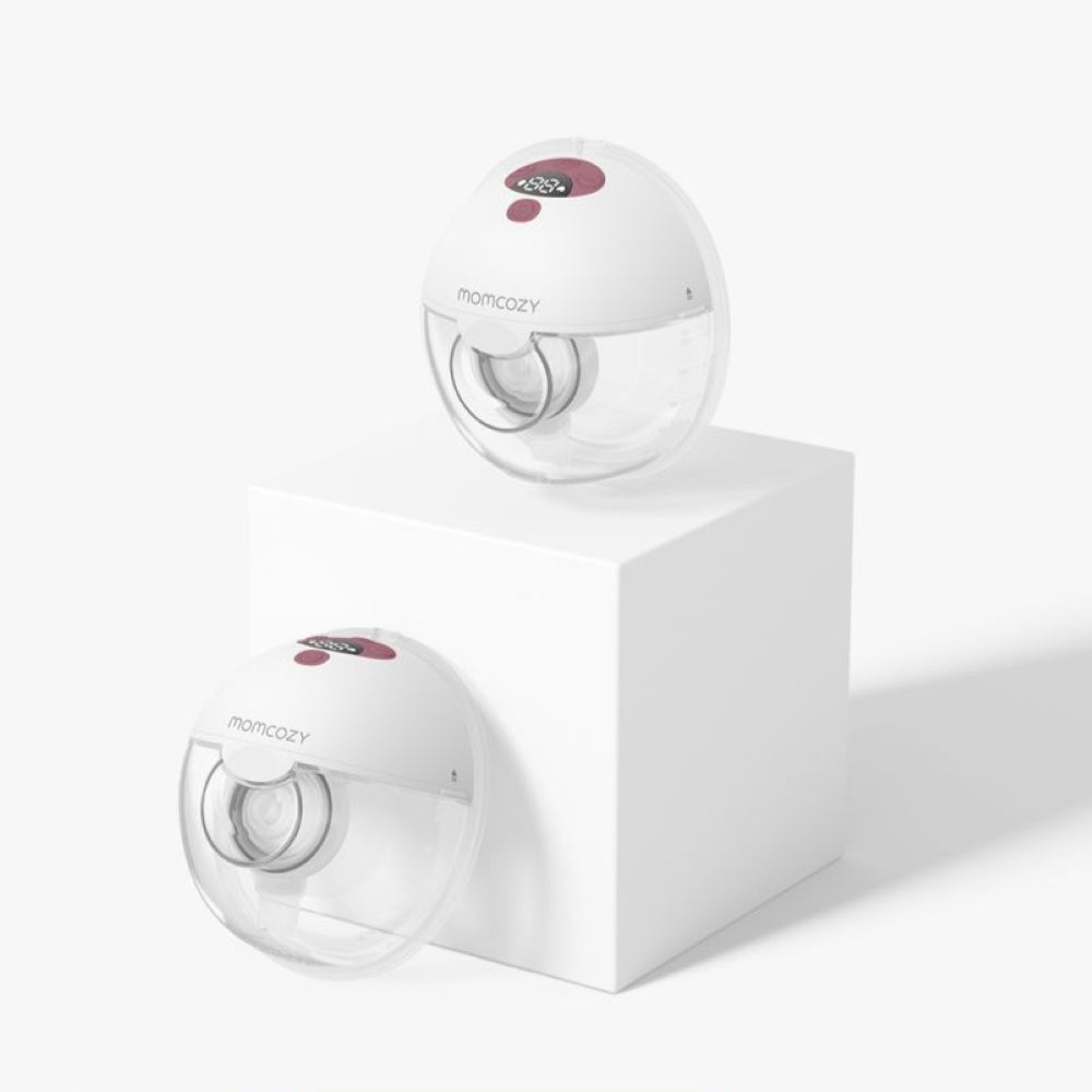 Pompă de Sân Momcozy Hands-Free Dublă M5 Red - Silențioasă, Portabilă, Eficientă