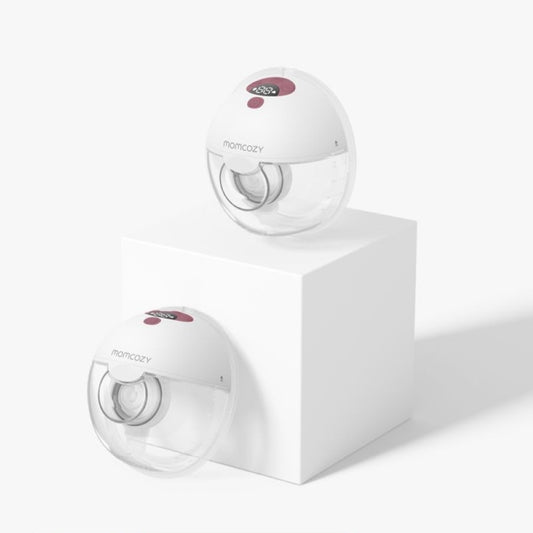 Pompă de Sân Momcozy Hands-Free Dublă M5 Red - Silențioasă, Portabilă, Eficientă