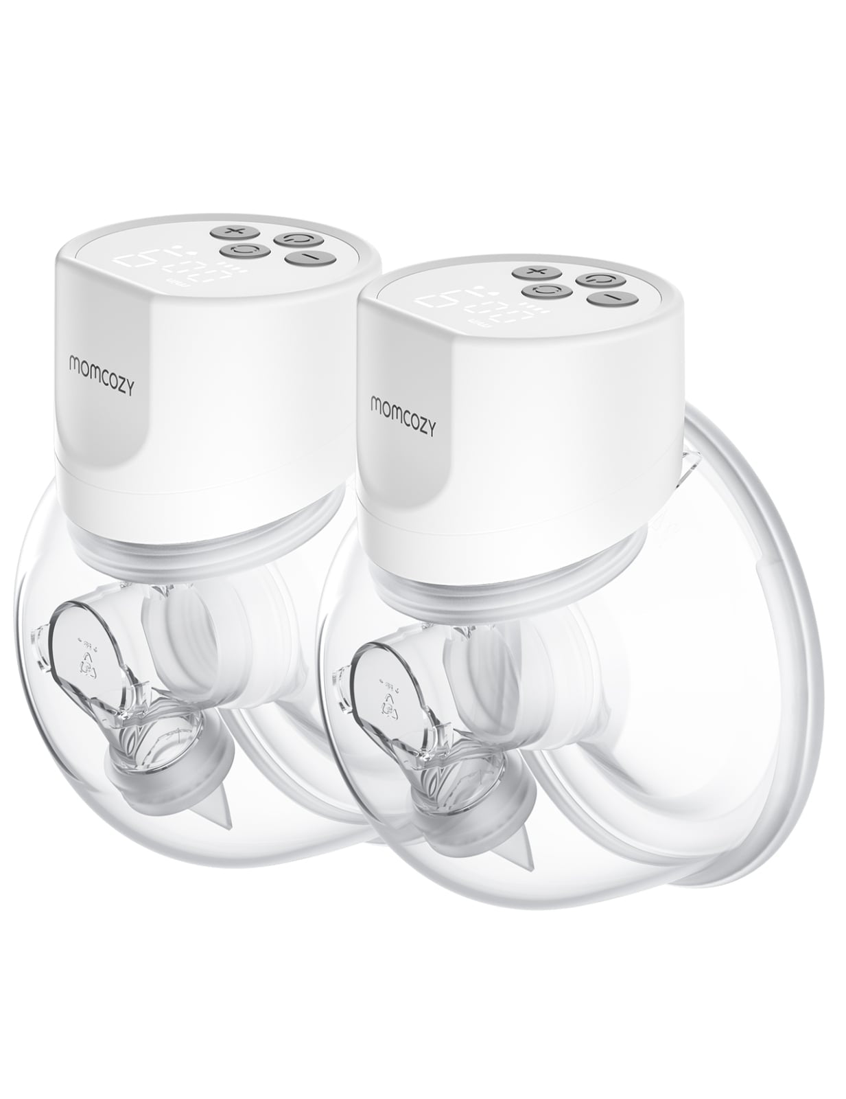 Pompă de Sân Momcozy Hands-Free Dublă S12 Pro White - Silențioasă, Portabilă, Premium