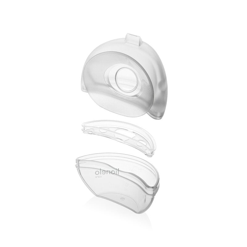 Pompa de san manuala si colector de lapte Lionelo Milky 2 in 1, Alb