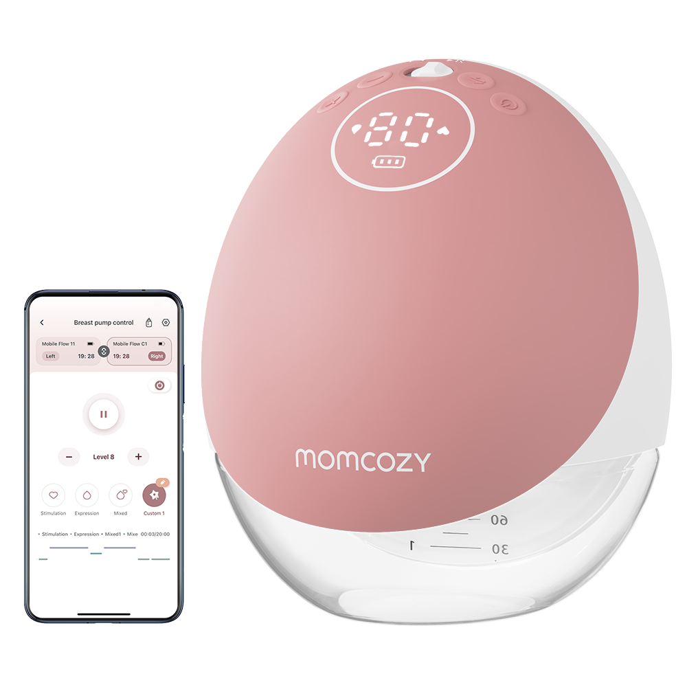 Pompă de Sân Momcozy Hands-Free M9 Roșie - Libertate și Confort pentru Mămici Active