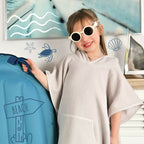 Poncho baie Qmini Heather 1-4 ani, cu glugă – imagine 6