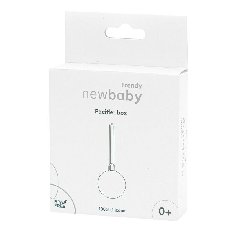 Cutie pentru suzeta New Baby cu maner, Bej – ambalajul de prezentare