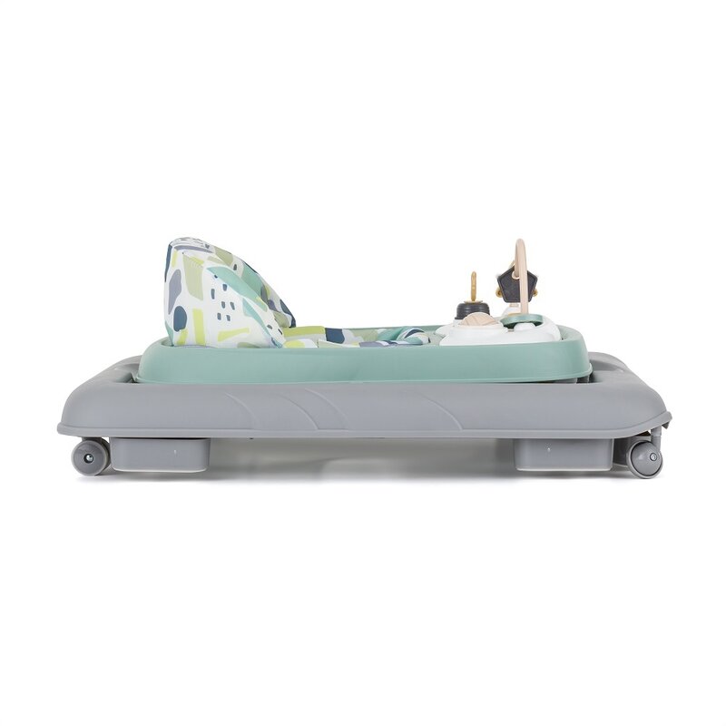 Premergator, Feedo, Pliabil, Cu panou de joaca inclus, Cu inaltime reglabila in 3 pozitii, Cu sistem de franare, Dezvolta abilitatile motorii si senzoriale, Greutate maxima suportata 12 kg, 6 luni+, Mint