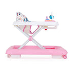 Premergator, Feedo, Pliabil, Cu panou de joaca inclus, Cu inaltime reglabila in 3 pozitii, Cu sistem de franare, Dezvolta abilitatile motorii si senzoriale, Greutate maxima suportata 12 kg, 6 luni+, Pink