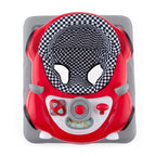 Premergator, Feedo, Pliabil, Cu panou de joaca inclus, Cu inaltime reglabila in 3 pozitii, Cu sistem de franare, Dezvolta abilitatile motorii si senzoriale, Greutate maxima suportata 12 kg, 6 luni+, Red