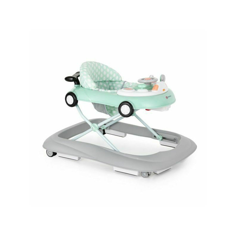 Premergator muzical, Petite&Mars, Cu panou interactiv si lumini Cabrio, Inaltime reglabila pe 3 pozitii, 6 luni+, Verde