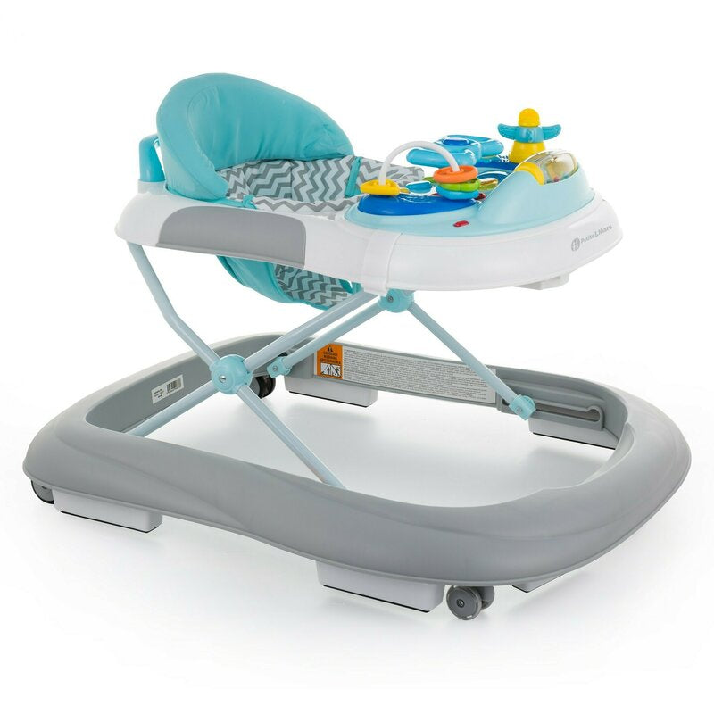 Premergator, Petite&Mars, Monty, Panou interactiv, Reglabil pe inaltime, Roti, Sustine 12 kg, Chevron Blue