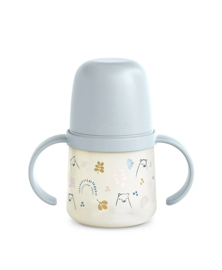 Prima cana cu mustiuc din silicon Suavinex Bears 150 ml