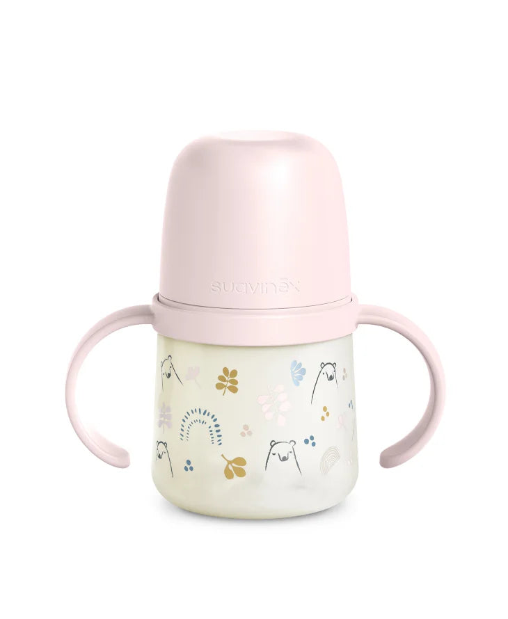 Prima cana cu mustiuc din silicon Suavinex Bears 150 ml