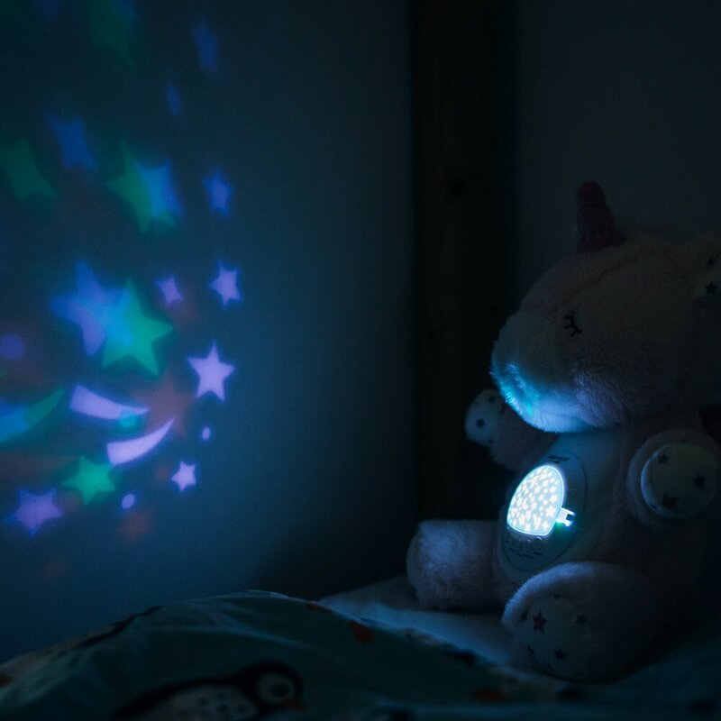 Jucarie multifuncionala, Cu proiector muzical, Free2Play, Din plus, Cu 7 modele de proiectie, Cu sunete si melodii, Unicorn
