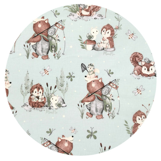 Prosop cu gluga, MimiNu, Mare, Dimensiune 100x100 cm, Din bumbac si thermo fleece, Materiale certificate Oeko Tex Standard 100, Design, Let\'s Go Natural