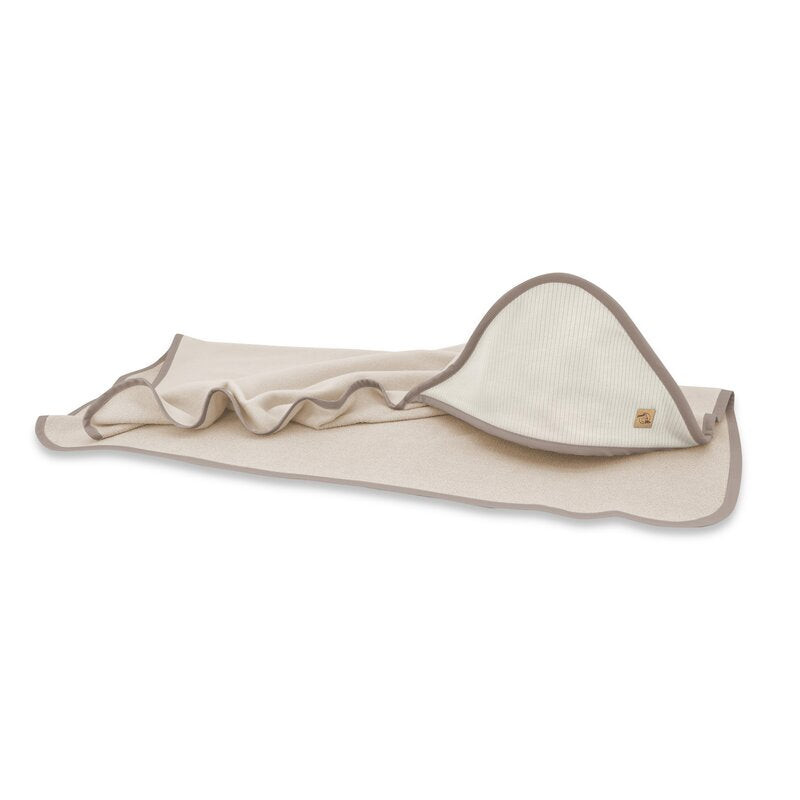 Prosop cu glugă Qmini Bamboo 80x80 cm, Bej – prezentare produs