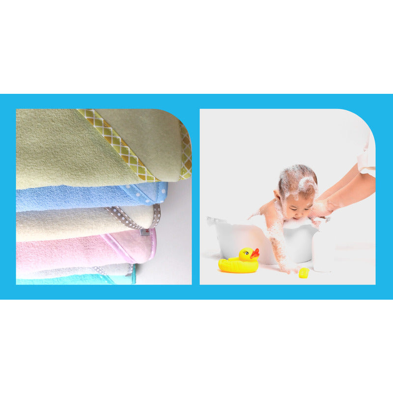 Prosop cu gluga, Qmini, Din bumbac, 80x80 cm, Ecru