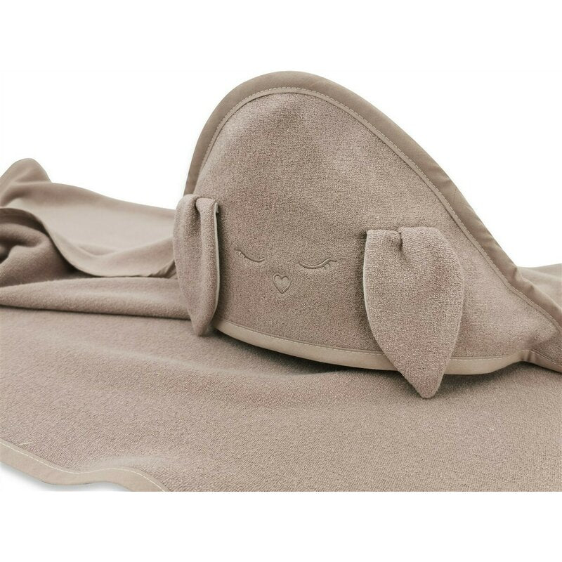 Prosop cu glugă Qmini Rabbit 100x100 cm, Mocha – imagine 5
