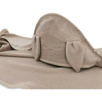 Prosop cu glugă Qmini Rabbit 100x100 cm, Mocha – imagine 5