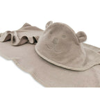 Prosop cu glugă Qmini Teddy Bear 100x100 cm, Mocha – vedere produs