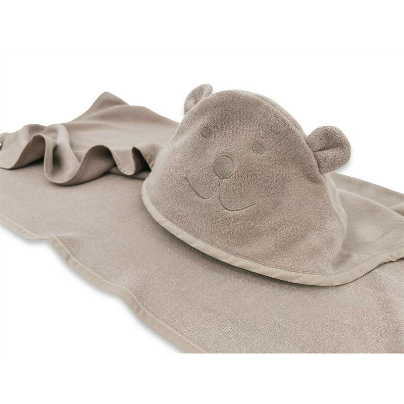 Prosop cu glugă Qmini Teddy Bear 100x100 cm, Mocha – imagine 5