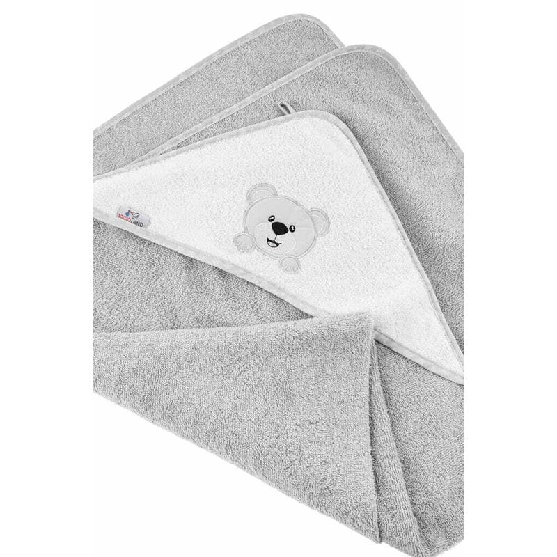 Prosop de baie Bocioland cu glugă, Teddy Bear Grey, imaginea 4