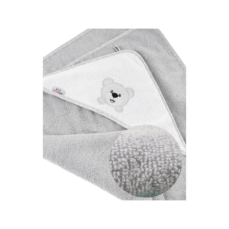 Prosop de baie Bocioland cu glugă, Teddy Bear Grey, imaginea 7