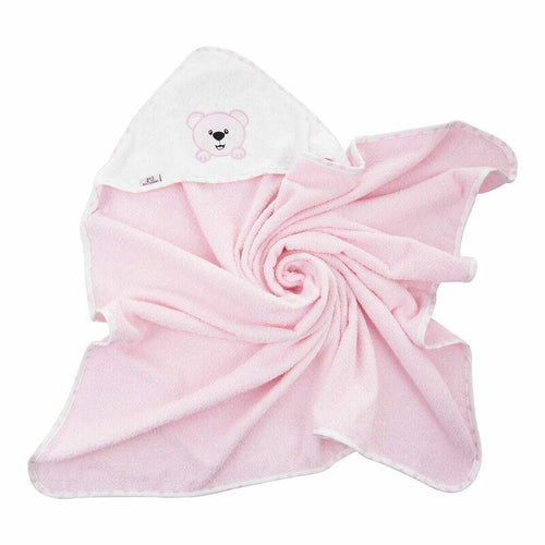 Prosop de baie Bocioland Teddy Bear Pink - detaliu gluga