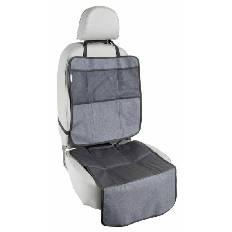 Protectie impermeabila, Petite&Mars, Pentru bancheta auto si spatar, Cu organizator, 3 in 1, Savior, Gri