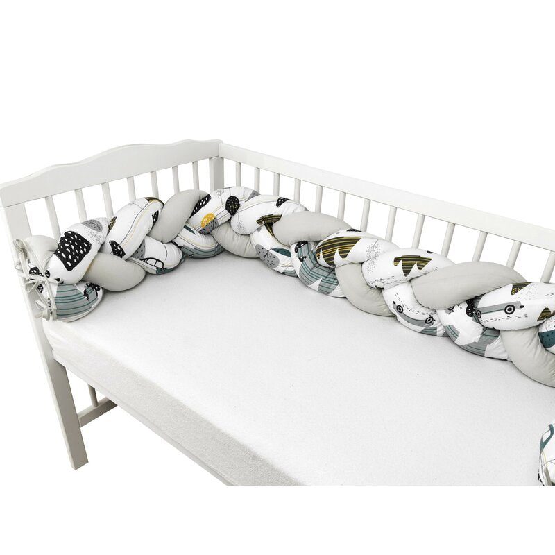 Apărătoare împletită MimiNu Childrens Journey Grey, 220cm