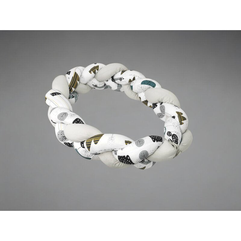 Detaliu Apărătoare împletită MimiNu Childrens Journey Grey, 220cm