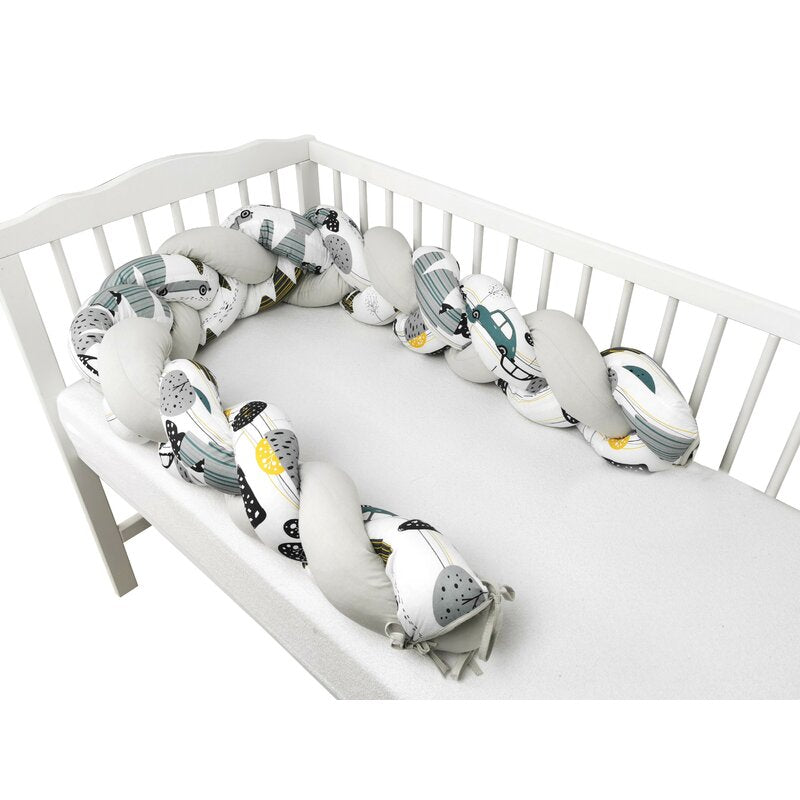 Apărătoare împletită MimiNu Childrens Journey Grey, 220cm