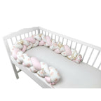 Apărătoare împletită MimiNu Sweet Deer Pink, 220cm