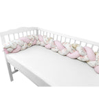 Apărătoare împletită MimiNu Sweet Deer Pink, 220cm